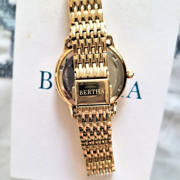 Bertha Women's Abby Swiss Gold Bracelet Dress Watch - Picture 6 of 8